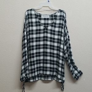 Plus size Checker Blouse